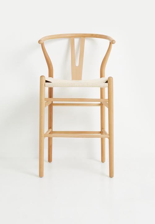 Harmony solid wood counter stool - natural