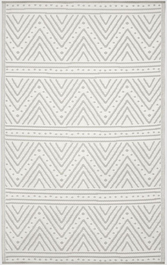 Fab Habitat Outdoor / Indoor Rug Patan Beige Chevron - 183cm X 276cm