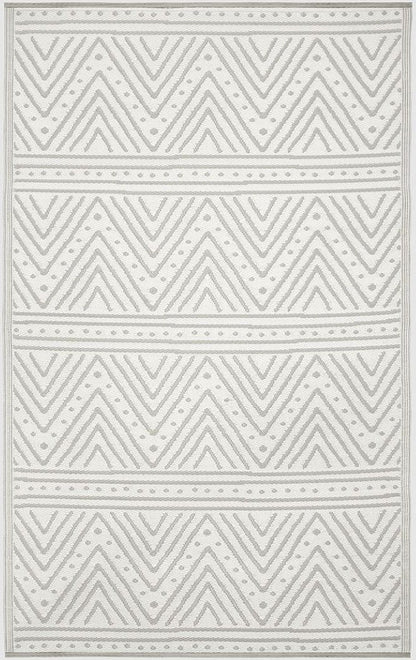 Fab Habitat Outdoor / Indoor Rug Patan Beige Chevron - 183cm X 276cm
