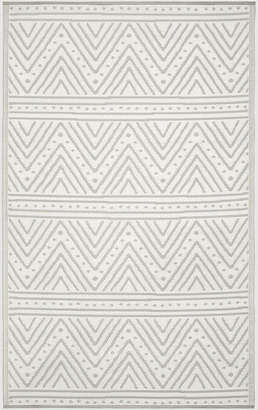 Fab Habitat Outdoor / Indoor Rug Patan Beige Chevron - 183cm X 276cm