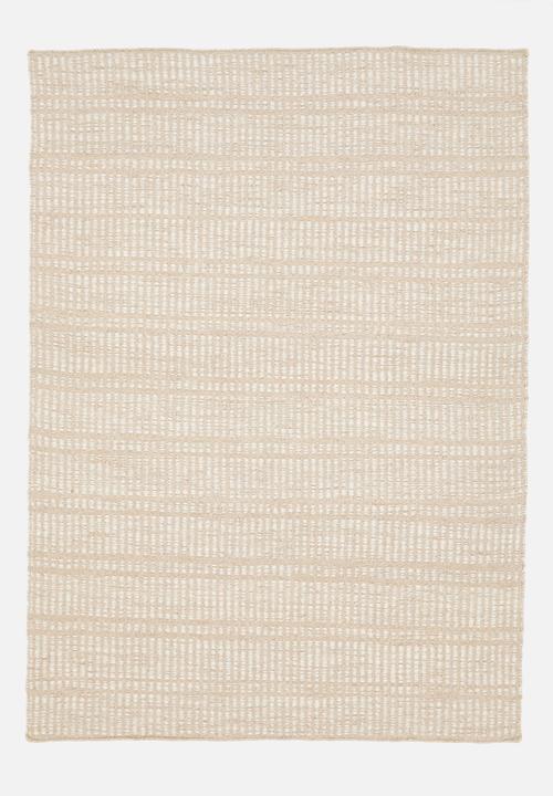 Handwoven Pet Wool Rug- Beige - 200 x 300