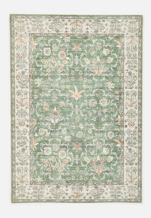 Labyrinth Floral Rug Sage - 160 x 230