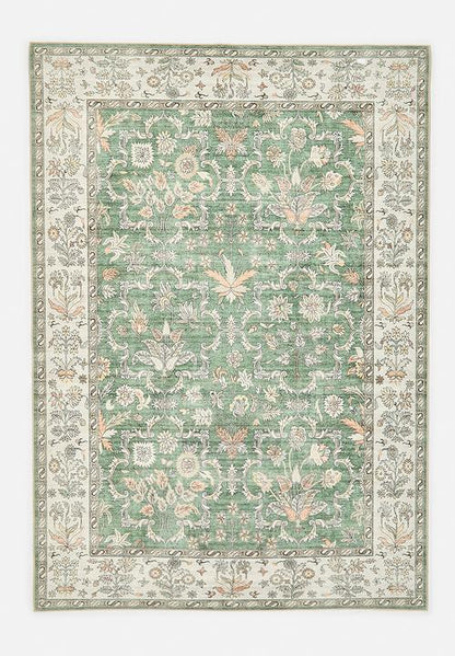 Labyrinth Floral Rug Sage - 160 x 230