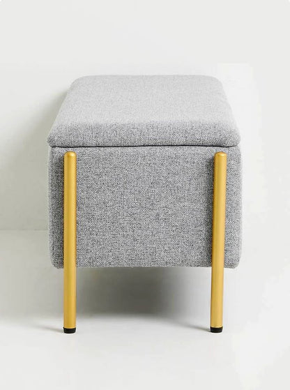 Mischa Storage Ottoman-Grey