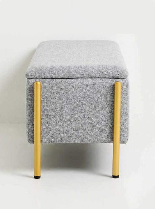 Mischa Storage Ottoman-Grey