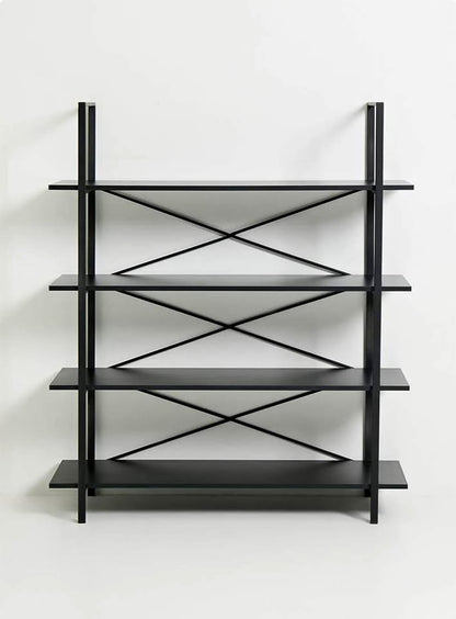 Industrial 4-Tier Book Shelf - Black