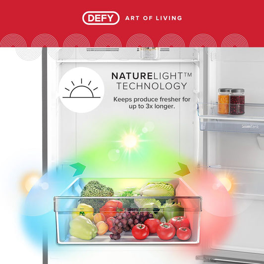 Defy 555L Naturelight Side by Side Fridge with water dispenser DFF547