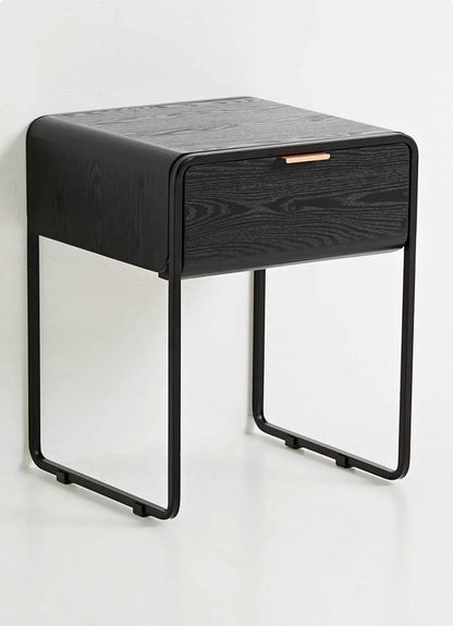 Chiara Bedside Table-Black