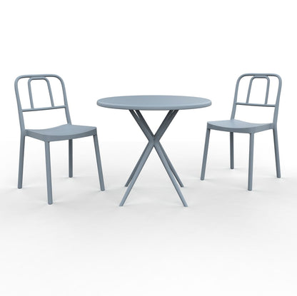 George Mason - Stylish Bistro 3 Piece Patio Set - Pale Grey