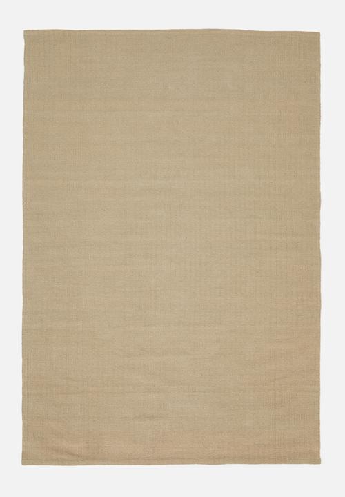 Textured Cotton Rug - Olive 200 x 300