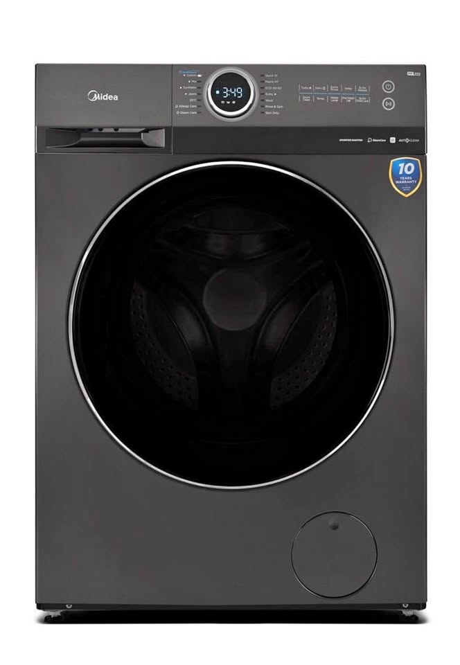 Midea 9kg Titanium Front Loader Steam Washing Machine - 9kg