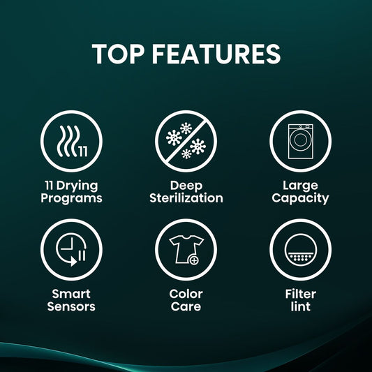 Hisense 8Kg Air Vented Tumble Dryer with LED Display -Titanium Grey