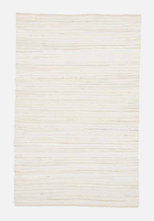 Recycled Chindi Rug- Plain Cream Multi - 200 x 300