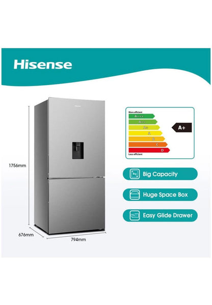 Hisense 463L Bottom Freezer Fridge with Water Dispenser