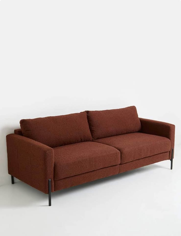 Hadley 3 Seater Sofa-Rust Couch