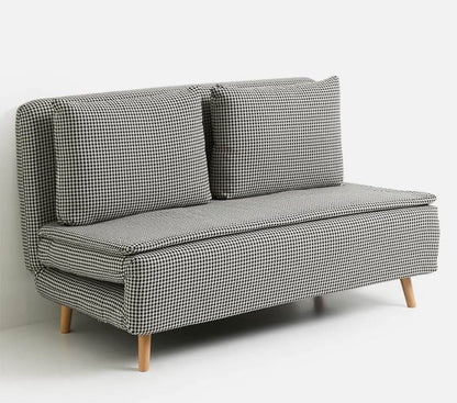 Arabella 2 Seater Foldable Sleeper Sofa Chair - Houndstooth Couch