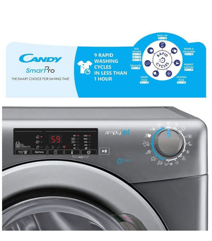 Candy 9kg SmartPro Steam Front Loader Washing Machine With Wifi