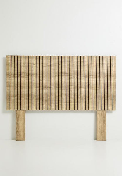 Soho Ribbed Headboard - Sand - Double
