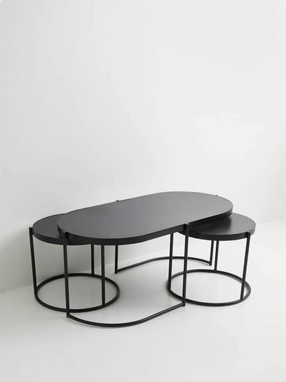 Milo Iron Nested Coffee Table - Black