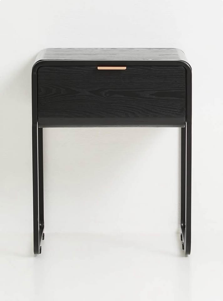 Chiara Bedside Table-Black
