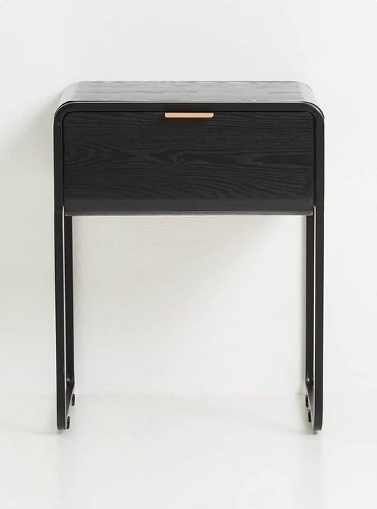 Chiara Bedside Table-Black