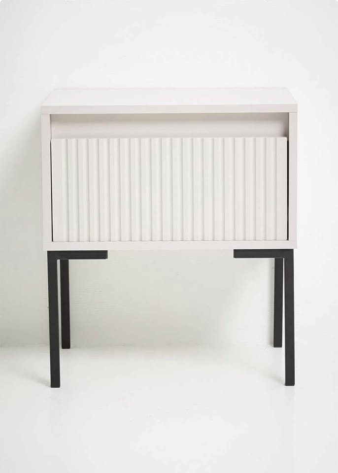 Harmony Bedside Table - Cotton