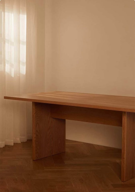 Groove Dining Table- Oak Veneer