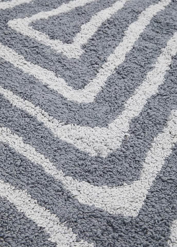 Square tufted rug - blue - 150 x 150