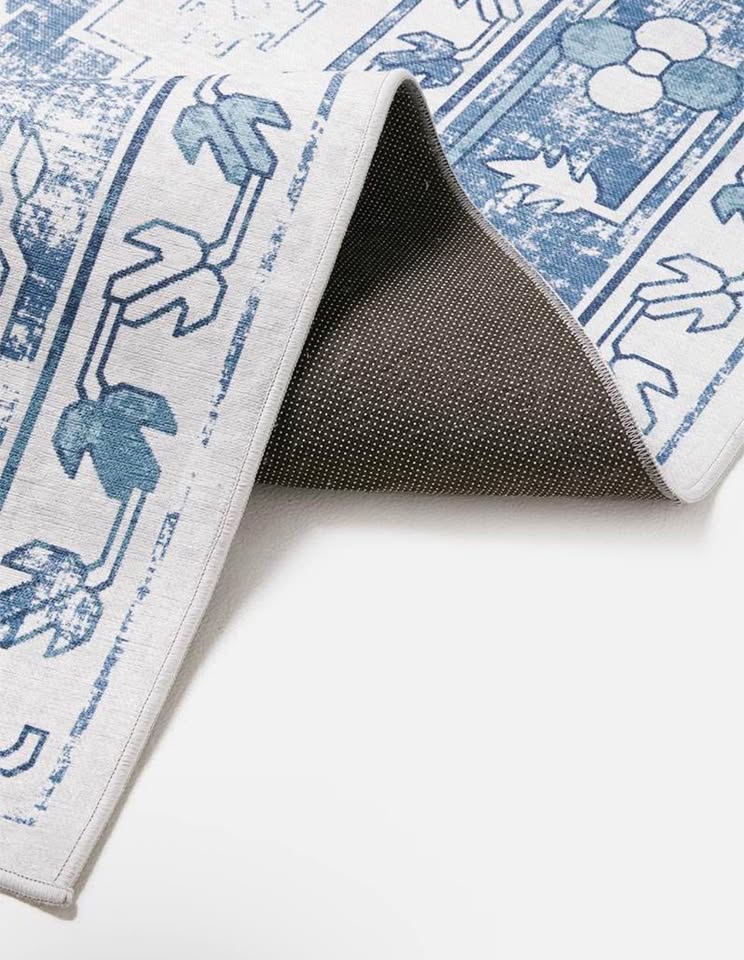 Savanah aztec printed rug - blue - 200 x 300