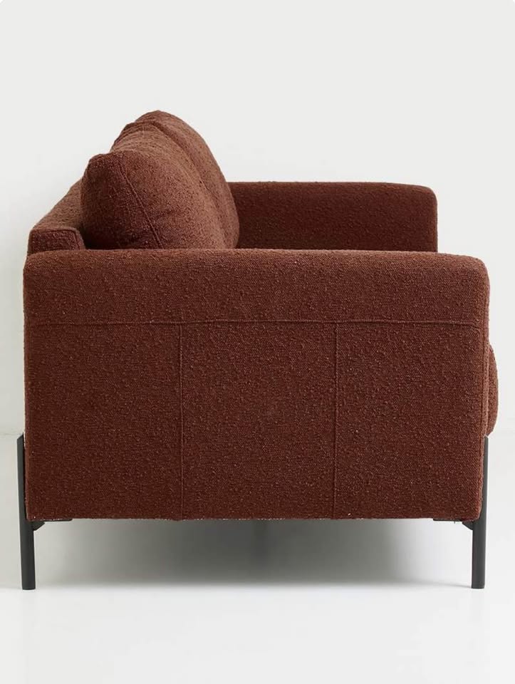 Hadley 3 Seater Sofa-Rust Couch