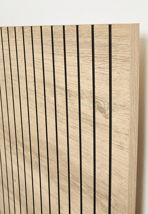Soho Ribbed Headboard - Sand - Double