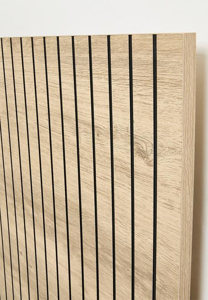 Soho Ribbed Headboard - Sand - Double
