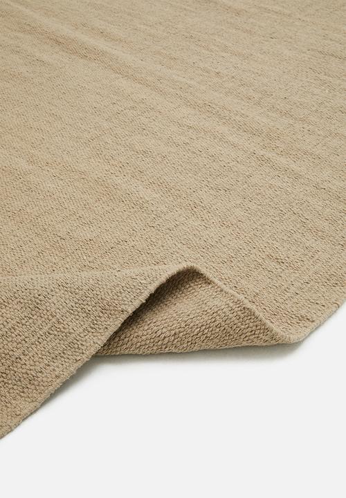 Textured Cotton Rug - Olive 200 x 300