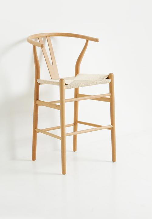 Harmony solid wood counter stool - natural