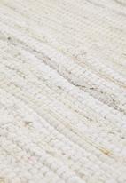 Recycled Chindi Rug- Plain Cream Multi - 200 x 300