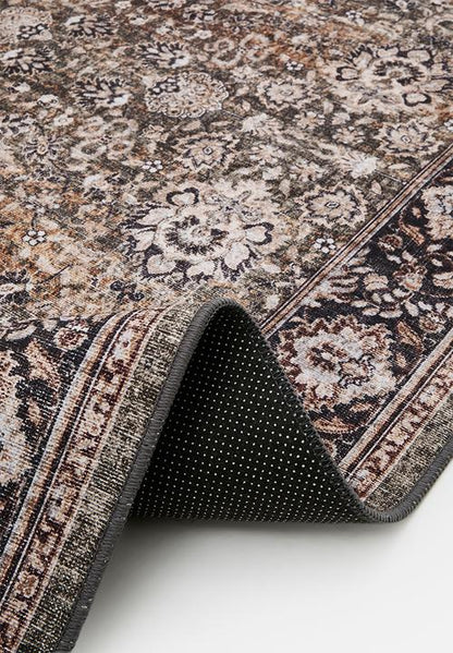 Brisbane Floral Antique Rug Winter Taupe - 160 x 230