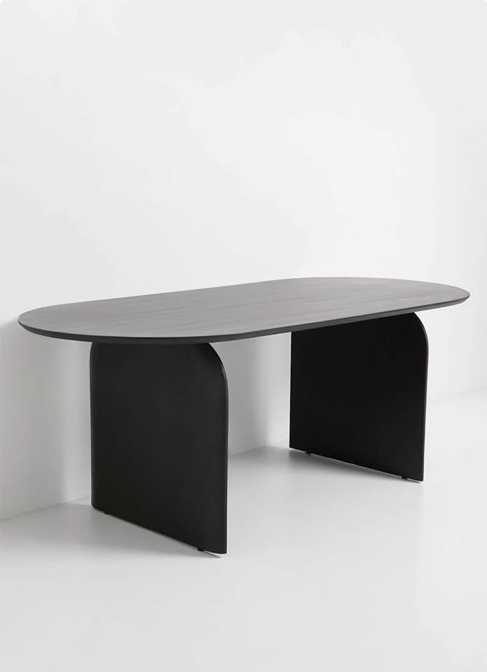 Kanji Mango Wood Dining Table - Black