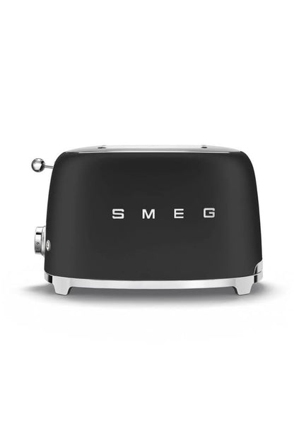 Smeg 50s Retro Style 2 Slice Toaster Matt 950W Power Range - Matt Black