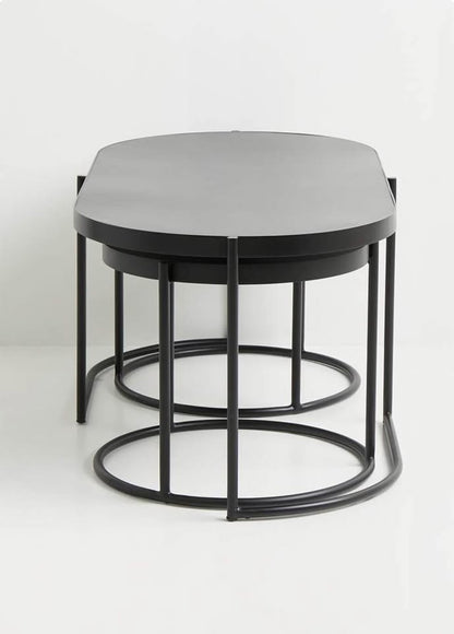 Milo Iron Nested Coffee Table - Black