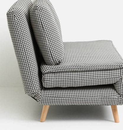 Arabella 2 Seater Foldable Sleeper Sofa Chair - Houndstooth Couch