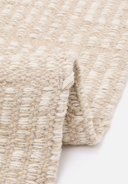 Handwoven Pet Wool Rug- Beige - 200 x 300