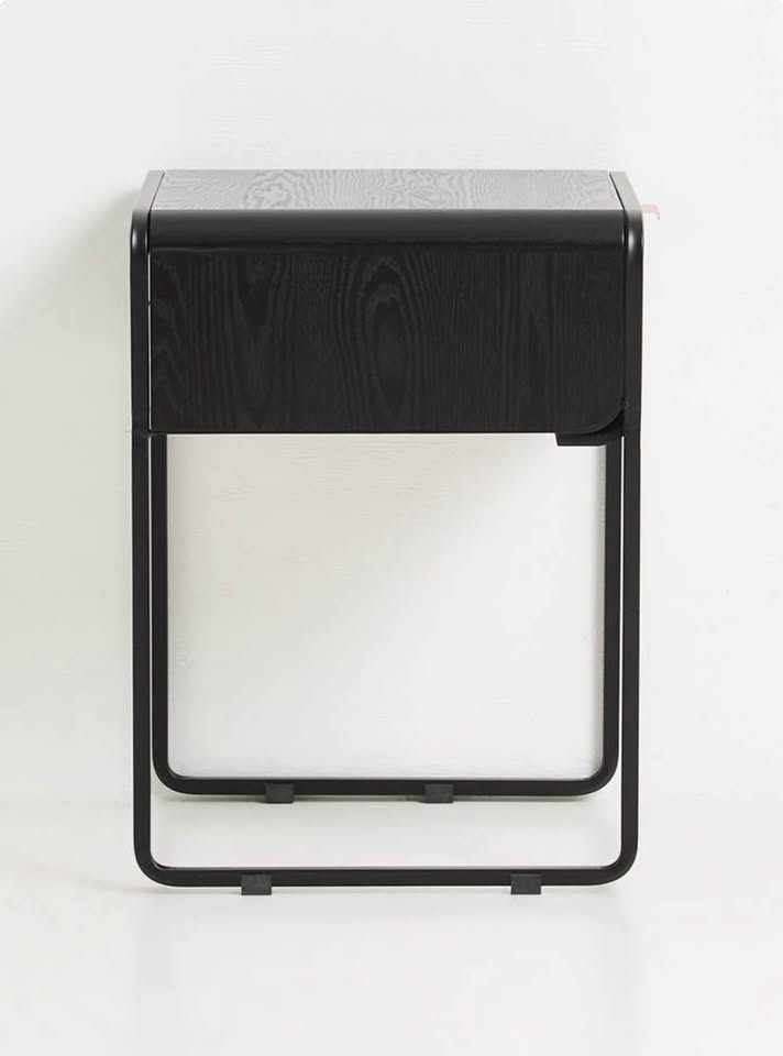 Chiara Bedside Table-Black