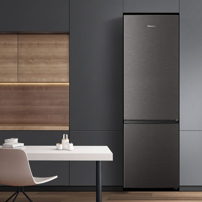 Hisense 264L Bottom Freezer Fridge - Titanium Inox