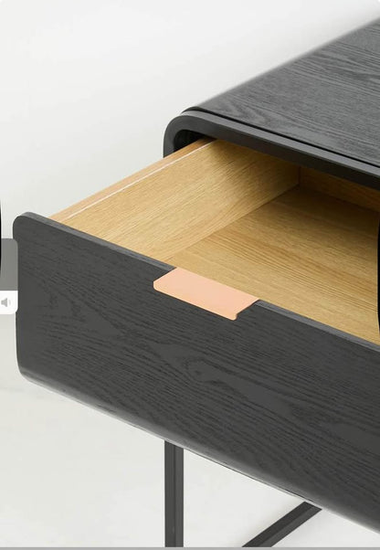 Chiara Bedside Table-Black