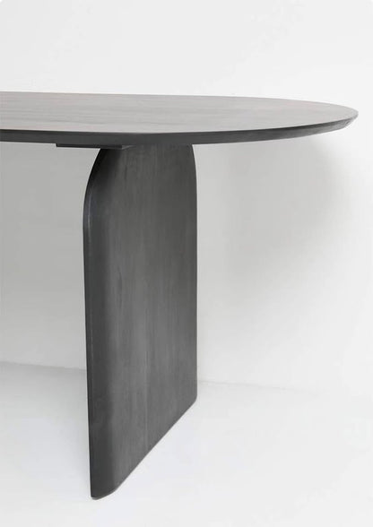 Kanji Mango Wood Dining Table - Black
