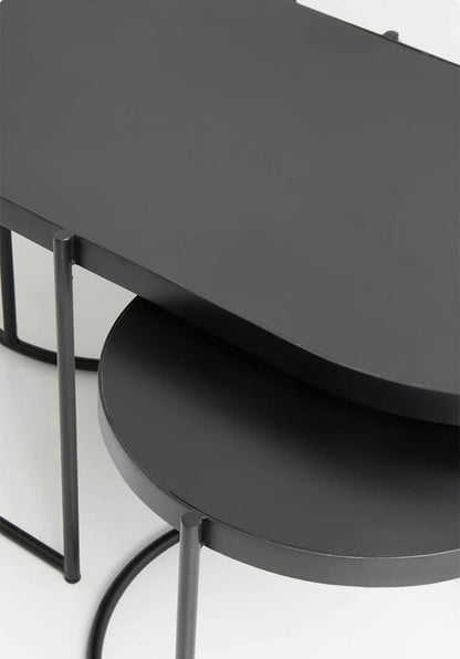 Milo Iron Nested Coffee Table - Black
