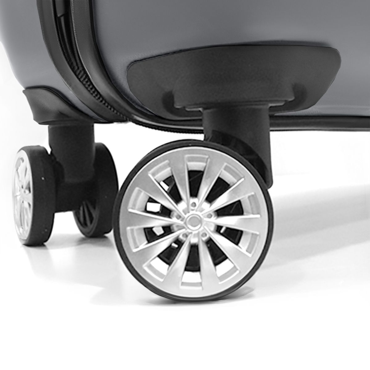 Travelwize Quartz Hard Shell Lightweight Spinner Luggage - Durable Suitcase - Silver - medium