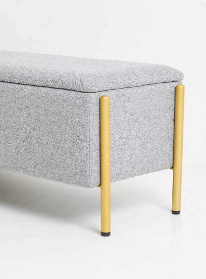 Mischa Storage Ottoman-Grey