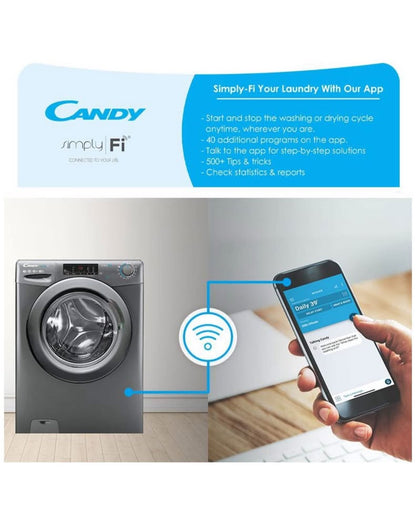Candy 9kg SmartPro Steam Front Loader Washing Machine With Wifi