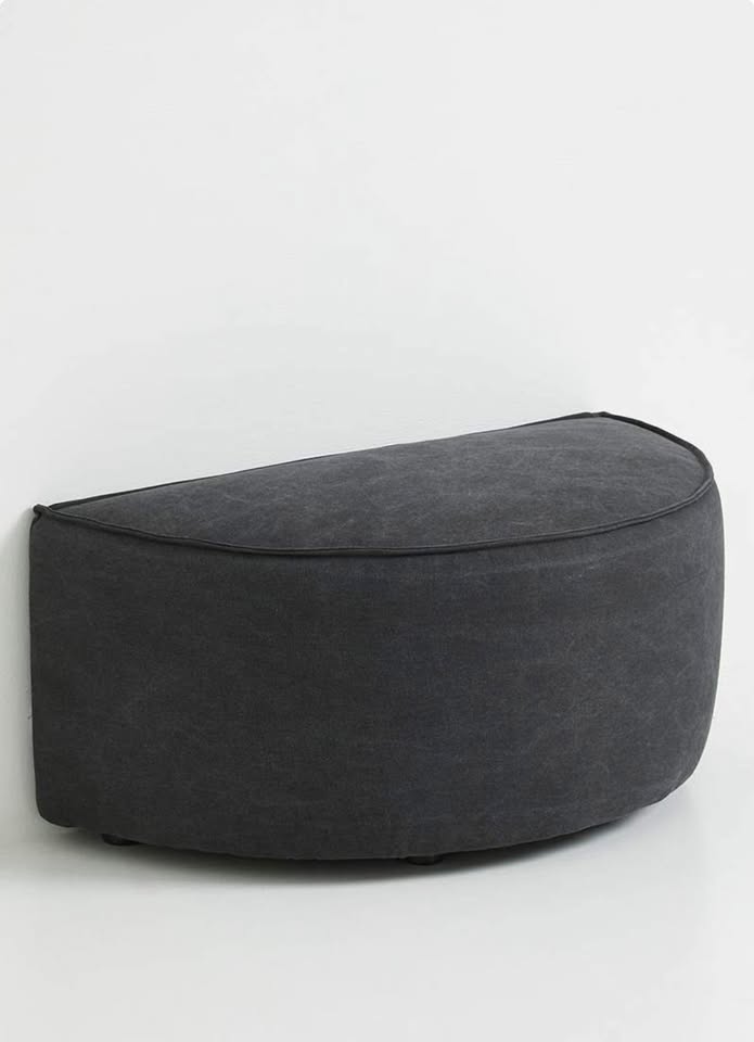 Brand new Zola ottoman semi circle - capri graphite